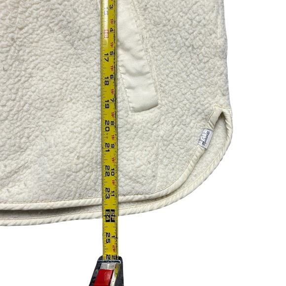 Womens Madewell Polartec Fleece Popover Jacket Antique Cream Sherpa Size XS - Picture 6 of 7